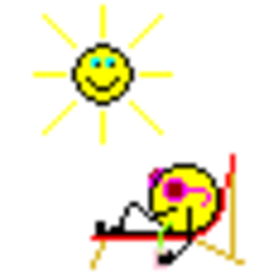 Sun Bathing 2 — smiley emoji for Slack & Discord (Discord)