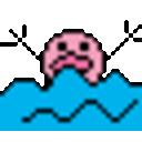 Drowning — cartoon emoji for Slack & Discord