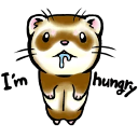 Ferret Hungry — cute emoji for Slack & Discord