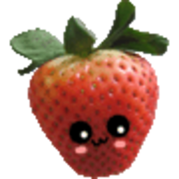 Strawberry Face — cartoon emoji for Slack & Discord (Discord)