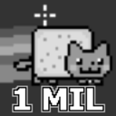Nyancat 1million — cartoon emoji for Slack & Discord