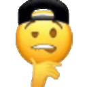 Think — cartoon emoji for Slack & Discord