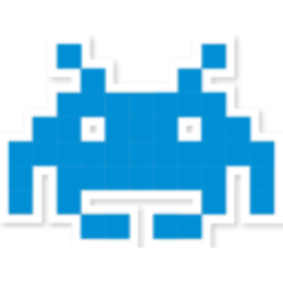 Space Invader Blue — logo emoji for Slack & Discord (Discord)