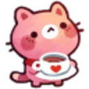 Kitty Tea — cartoon emoji for Slack & Discord