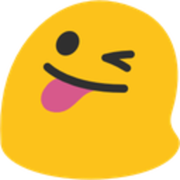 Blob Tonguewink — cartoon emoji for Slack & Discord (Discord)