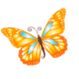 Butterfly Orange — animal emoji for Slack & Discord (Discord)