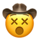 Dizzy Face Cowboy — dizzy emoji for Slack & Discord
