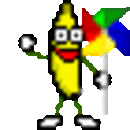 Banana Pinwheel — cartoon emoji for Slack & Discord (Discord)