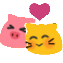 Meow Pig Love — cartoon emoji for Slack & Discord