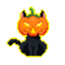 Pumpkin Cat — cartoon emoji for Slack & Discord