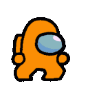 Among Us Orange Dance — cartoon emoji for Slack & Discord