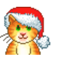 Xmas Cat Tabby — cartoon emoji for Slack & Discord