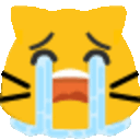 Meow Sob — cartoon emoji for Slack & Discord