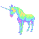Rainbow Unicorn — cartoon emoji for Slack & Discord