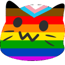 Meow Pride Yarmulke — cute emoji for Slack & Discord