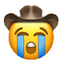 Sobbing Cowboy — cartoon emoji for Slack & Discord