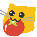 Meow Nomtomato — cartoon emoji for Slack & Discord
