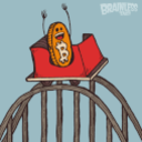 Bitcoin Roller Coaster — cartoon emoji for Slack & Discord