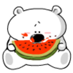 Polarbear Watermelon — cartoon emoji for Slack & Discord (Discord)