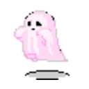 Pink Ghost — cartoon emoji for Slack & Discord