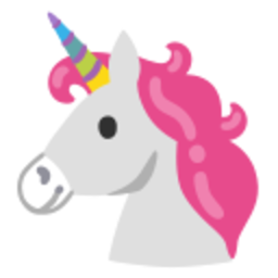 Unicorn Gray — cartoon emoji for Slack & Discord (Discord)