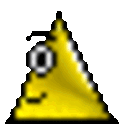 Triangle Eyepop — cartoon emoji for Slack & Discord (Discord)