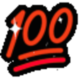Red 100 Mark Exclaim — number emoji for Slack & Discord (Discord)