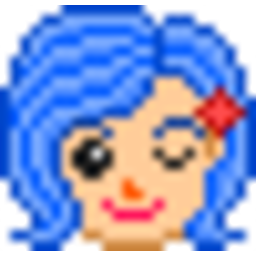 Blue Hair — cartoon emoji for Slack & Discord (Discord)
