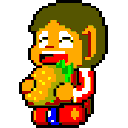 Alex Kidd Eat Lunch Usa — cartoon emoji for Slack & Discord