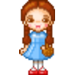 Dorothy Gale — pixel-art emoji for Slack & Discord (Discord)