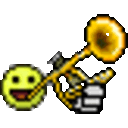 Trumpet 2 — cartoon emoji for Slack & Discord