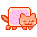 Techcolor Nyancat — cartoon emoji for Slack & Discord