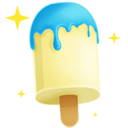 Milky Blue Pop — food emoji for Slack & Discord