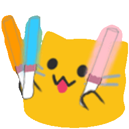 Meow Glowsticks — cartoon emoji for Slack & Discord (Discord)