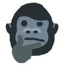 Gorilla Think — gorilla emoji for Slack & Discord
