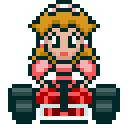 Princess Peach Mario Kart — cartoon emoji for Slack & Discord