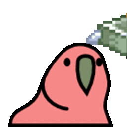 Flying Money Parrot — cartoon emoji for Slack & Discord (Discord)