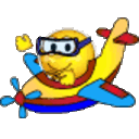 Airplane Fly — cartoon emoji for Slack & Discord
