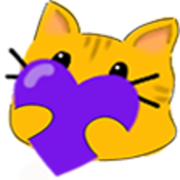 Meow Purpleheart — cartoon emoji for Slack & Discord (Discord)