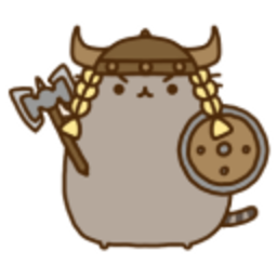 Pusheen Viking Cat — cartoon emoji for Slack & Discord (Discord)