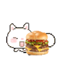 Kitty Burger — cartoon emoji for Slack & Discord (Discord)