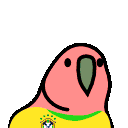 Brazilian Player Parrot — cartoon emoji for Slack & Discord