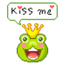Kiss Me Frog — cartoon emoji for Slack & Discord