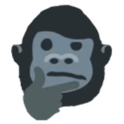 Gorilla Think — gorilla emoji for Slack & Discord (Discord)