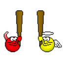 Angel Vs Devil — cartoon emoji for Slack & Discord