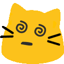 Meow Dizzy — cartoon emoji for Slack & Discord