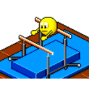 Gymnastics — cartoon emoji for Slack & Discord