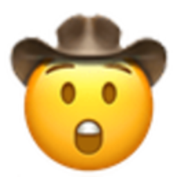 Astonished Cowboy — cartoon emoji for Slack & Discord (Discord)