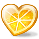 Orange Heart — heart emoji for Slack & Discord