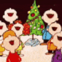 Peanuts Singing Christmas — cartoon emoji for Slack & Discord